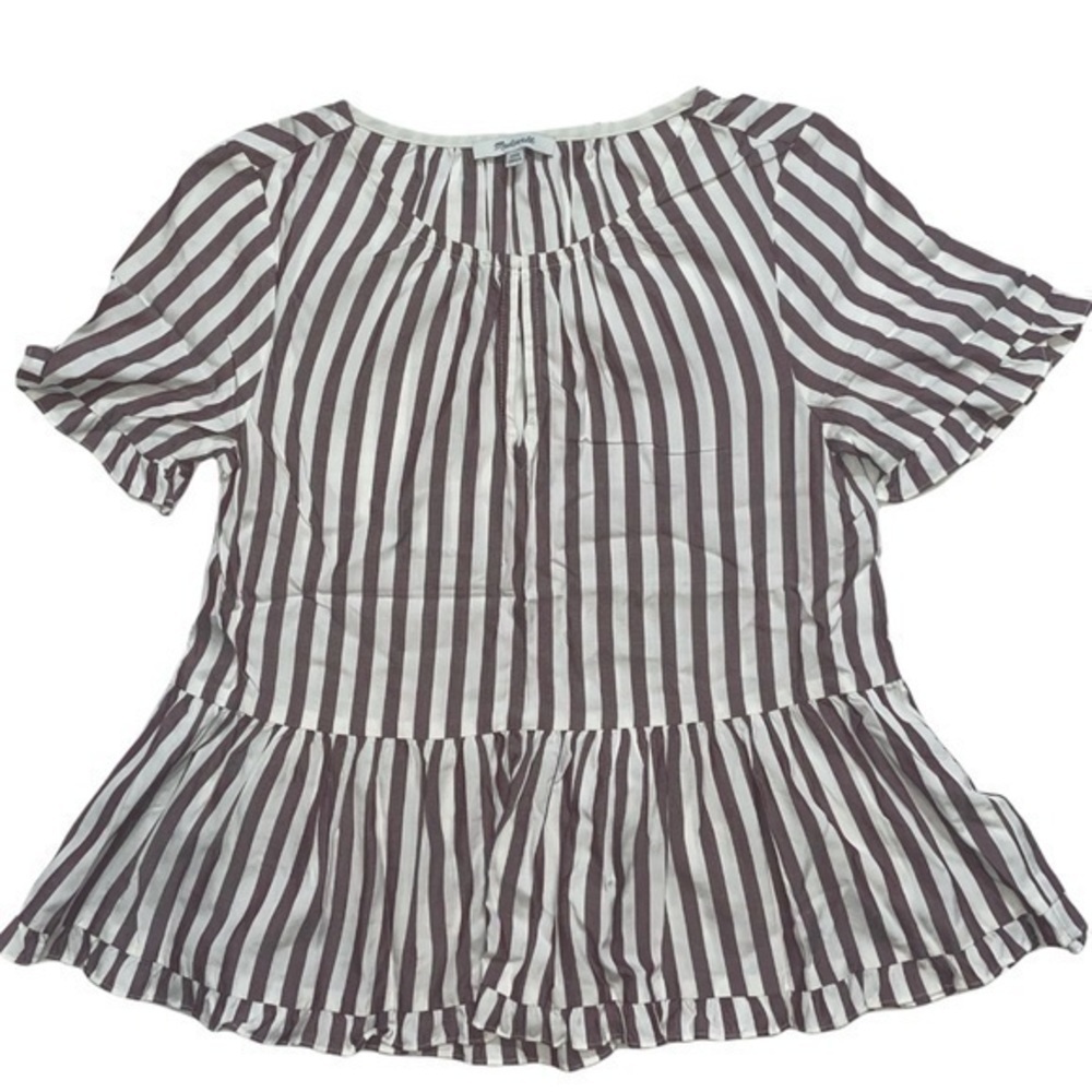 Madewell Striped Ruffled Blouse - Picture 4 of 5